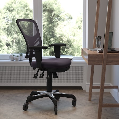 Flash Furniture Dark Gray Mesh Multifunction Chair - Roller Wheels HL-0001-DK-GY-RLB-GG
